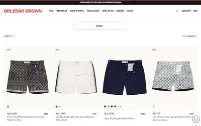 Orlebar Brown website screenshot