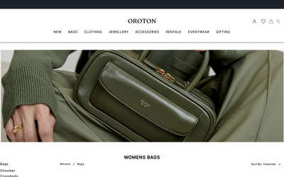 Oroton website screenshot