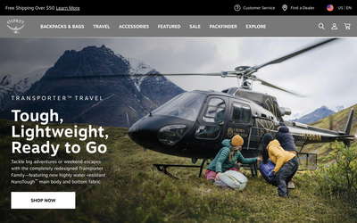 Osprey website screenshot