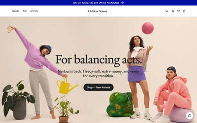 Outdoor Voices website screenshot