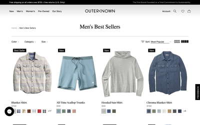Outerknown website screenshot