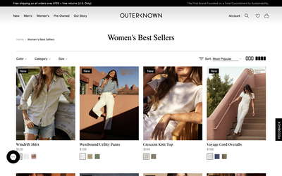 Outerknown website screenshot