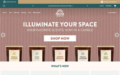 Pacha Soap Co. website screenshot