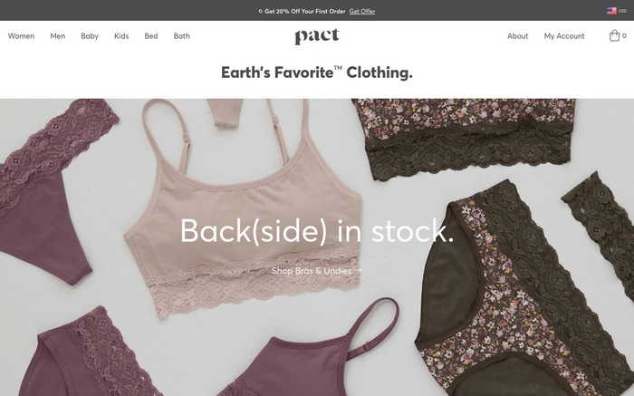 Pact Apparel screenshot