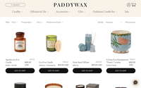 Paddywax Candles website screenshot