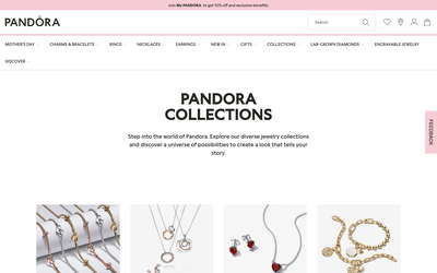 PANDORA website screenshot