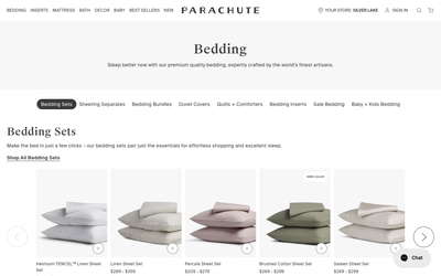 Parachute Home website screenshot