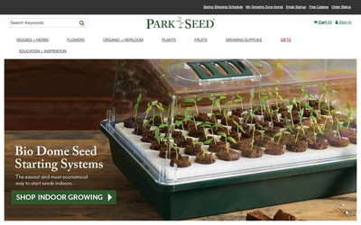 Park Seed website screenshot