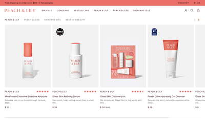 Peach & Lily website screenshot
