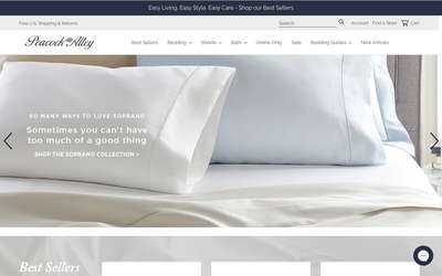 Peacock Alley website screenshot
