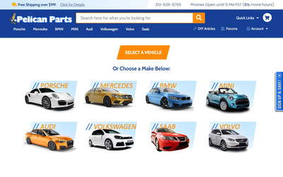 Pelican Parts website screenshot