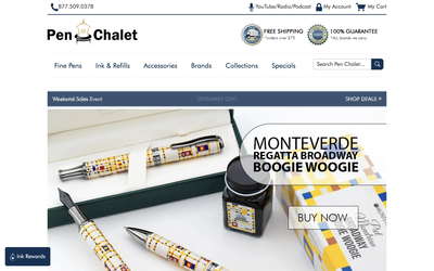 Pen Chalet website screenshot