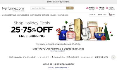Perfume.com website screenshot