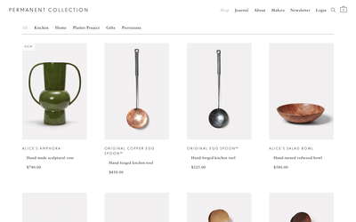 Permanent Collection website screenshot