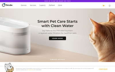 Petcube website screenshot