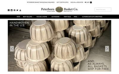 Peterboro Basket website screenshot