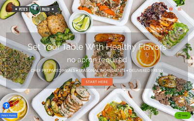 Pete's Paleo website screenshot