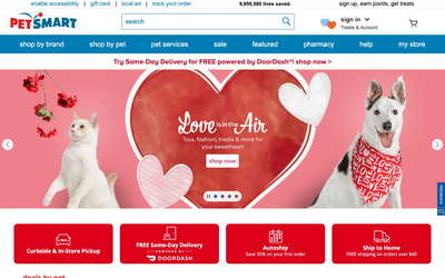 PetSmart website screenshot