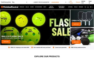 Pickleball Central website screenshot
