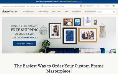 Picture Frames website screenshot
