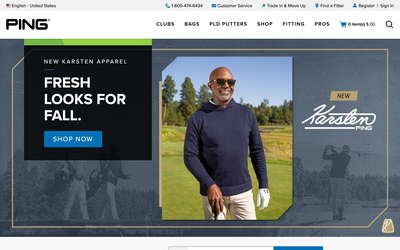 PING Golf website screenshot