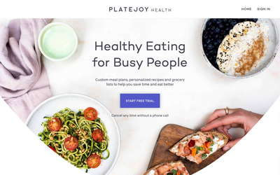 PlateJoy website screenshot