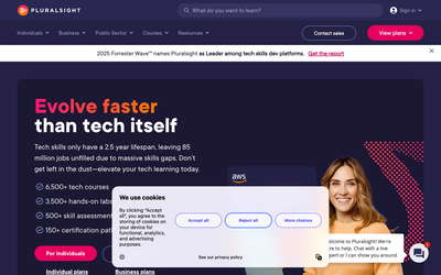 Pluralsight website screenshot