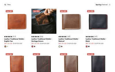 Popov Leather website screenshot