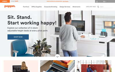 Poppin website screenshot