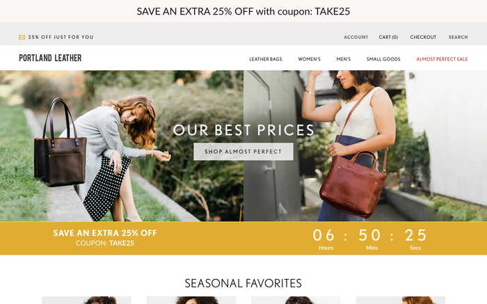 Portland Leather Goods screenshot