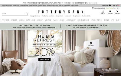Pottery Barn website screenshot