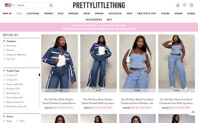 PrettyLittleThing website screenshot