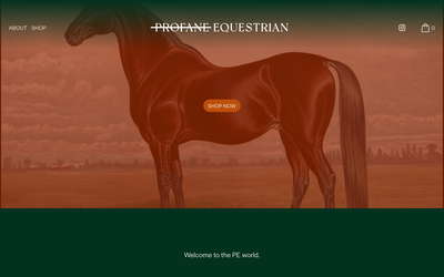 Profane Equestrian website screenshot