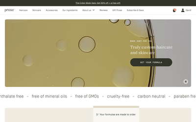 Prose website screenshot