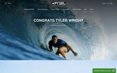 Pyzel Surfboards website screenshot