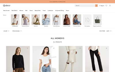 Quince website screenshot