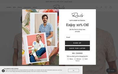 Rails website screenshot