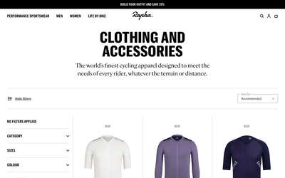 Rapha website screenshot