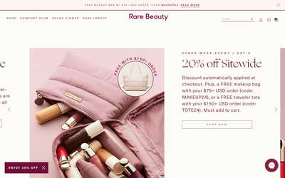 Rare Beauty website screenshot