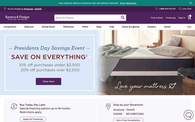 Raymour & Flanigan website screenshot