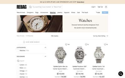 Rebag website screenshot