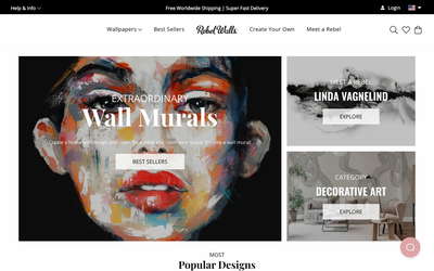 Rebel Walls website screenshot