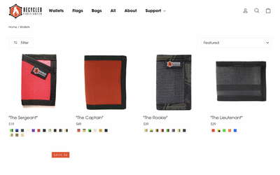 Recycled Firefighter website screenshot