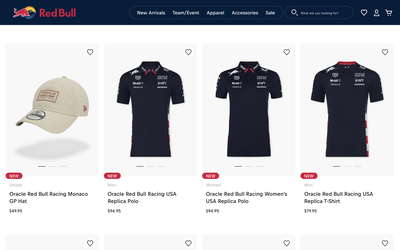 Red Bull Shop US website screenshot