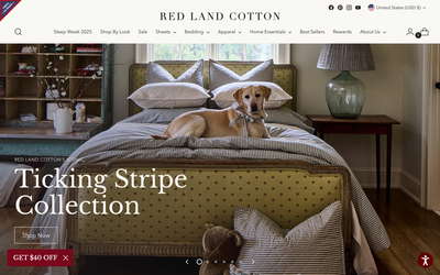 Red Land Cotton website screenshot