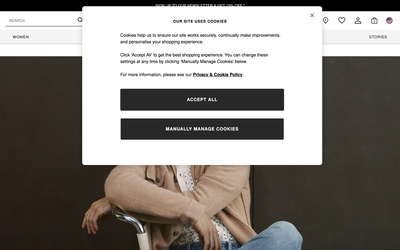 Reiss website screenshot