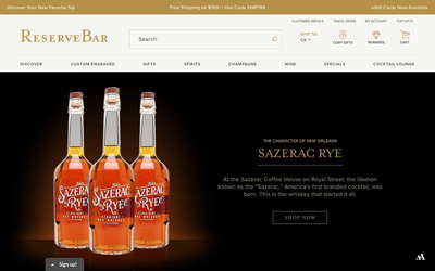 ReserveBar website screenshot