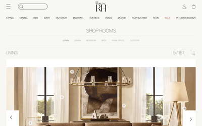 Restoration Hardware website screenshot