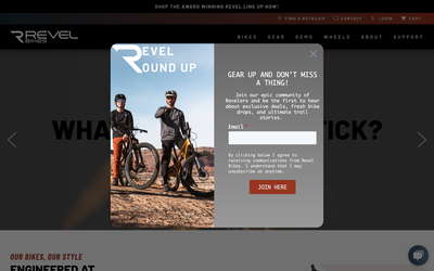 Revel Bikes website screenshot