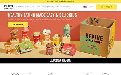 Revive Superfoods website screenshot
